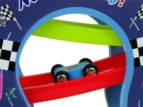 Drewniana Zjeżdżalnia 6 Poziomów Autka Liczby LEAN TOYS