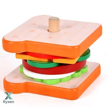 Kanapka Drewniana 8 El Karty Z Przepisami 10 Szt LEAN TOYS