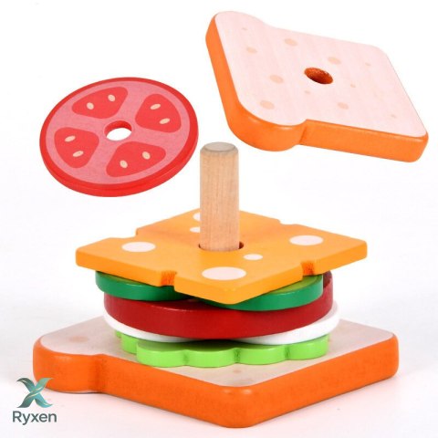 Kanapka Drewniana 8 El Karty Z Przepisami 10 Szt LEAN TOYS