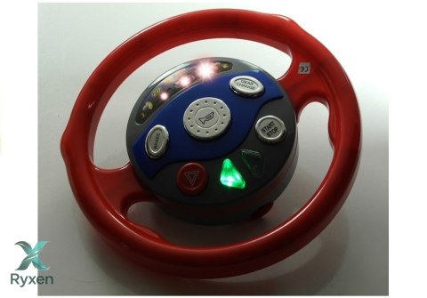 Kierownica Symulator Do Samochodu Z Przyssawkami Dla Dzieci Światła Dźwięki LEAN TOYS