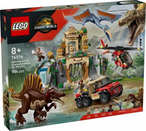 Klocki jurassic world 76976 powietrzna misja z kecalkoatlem i spinozaurem LEGO