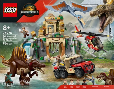 Klocki jurassic world 76976 powietrzna misja z kecalkoatlem i spinozaurem LEGO