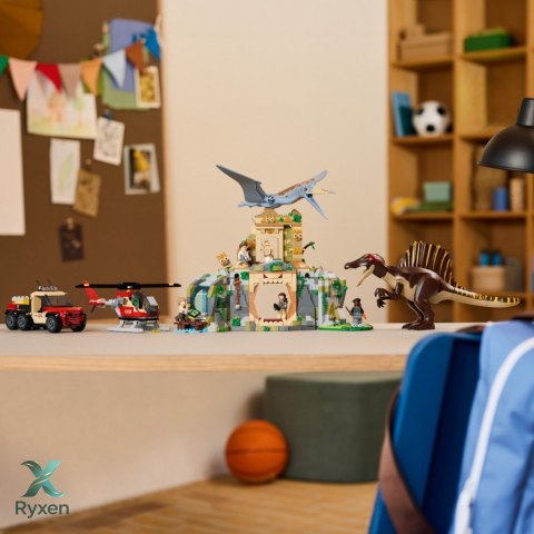 Klocki jurassic world 76976 powietrzna misja z kecalkoatlem i spinozaurem LEGO