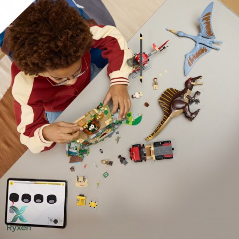 Klocki jurassic world 76976 powietrzna misja z kecalkoatlem i spinozaurem LEGO
