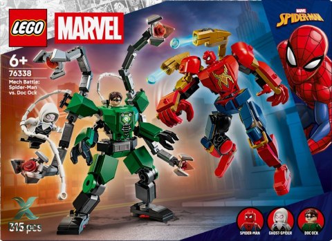 Klocki super heroes 76338 bitwa mechów: spider-man kontra doc ock LEGO