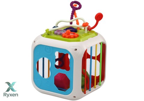 Kostka Edukacyjna Dla Niemowląt Sorter Klocki Cymbałki 7w1 LEAN TOYS