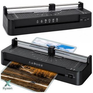 Laminator Ze Zgrzewarką i Gilotyną 3W1 Do Dokumentów Zdjęć A3 Czarny LEAN