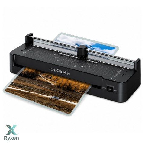 Laminator Ze Zgrzewarką i Gilotyną 3W1 Do Dokumentów Zdjęć A3 Czarny LEAN