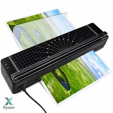 Laminator Ze Zgrzewarką i Gilotyną 3W1 Do Dokumentów Zdjęć A3 Czarny LEAN