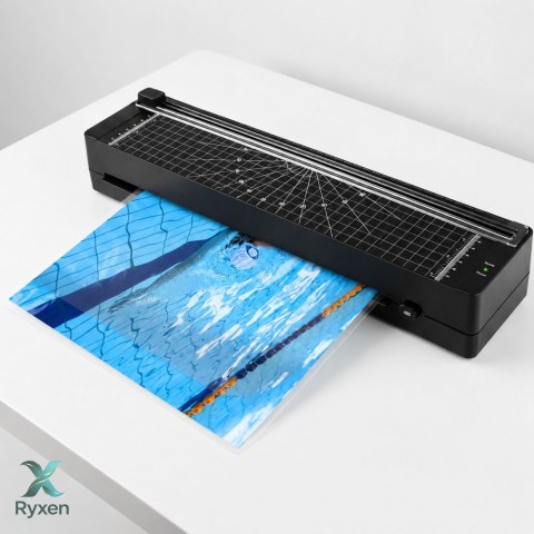 Laminator Ze Zgrzewarką i Gilotyną 3W1 Do Dokumentów Zdjęć A3 Czarny LEAN