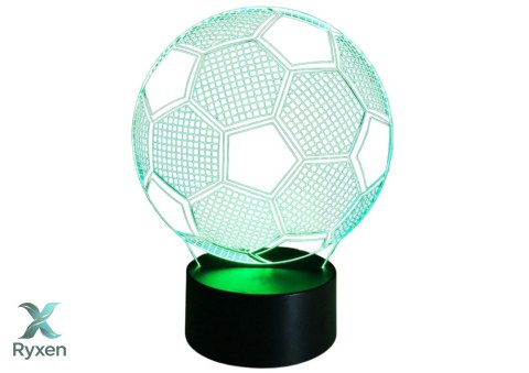 Lampka Bezprzewodowa Statuetka Piłka 3D LED Pilot LEAN TOYS