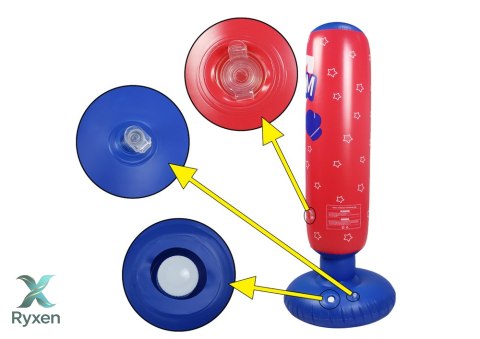Nadmuchiwany Worek Bokserski Czerwono Niebieski 125CM LEAN TOYS