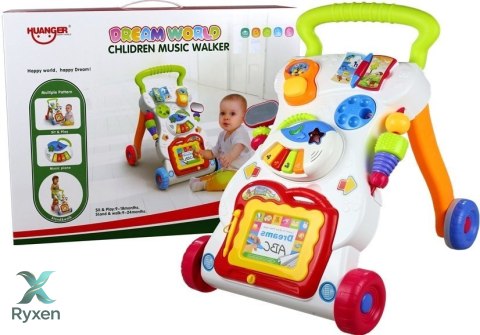 Pchacz Chodzik Telefon Pianinko Znikopis 3 w 1 LEAN TOYS