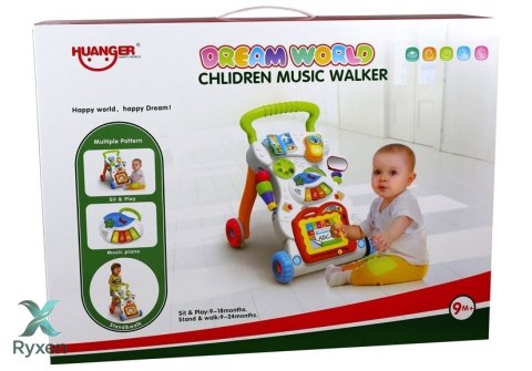 Pchacz Chodzik Telefon Pianinko Znikopis 3 w 1 LEAN TOYS