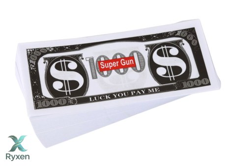 Pistolet Na Pieniądze Strzelający Czerwony Wyrzutnia Money Gun Banknoty LEAN TOYS
