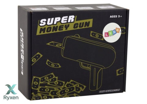 Pistolet Na Pieniądze Strzelający Czerwony Wyrzutnia Money Gun Banknoty LEAN TOYS