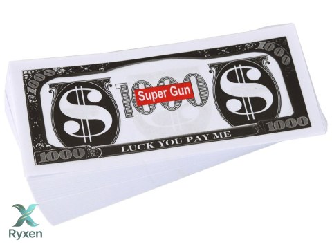 Pistolet Na Pieniądze Strzelający Złoty Wyrzutnia Money Gun Banknoty LEAN TOYS