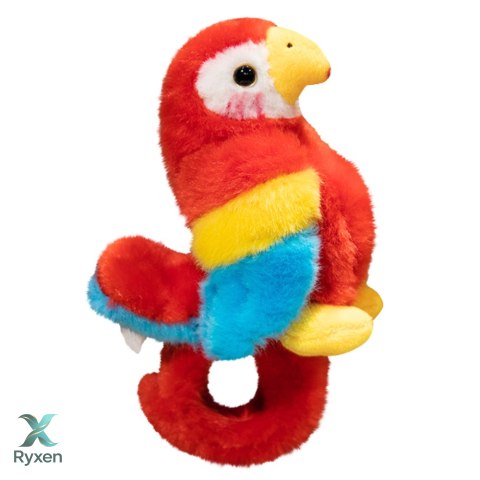 Pluszowa Maskotka Papuga Opaska Bransoletka Na Rękę Czerwona LEAN TOYS