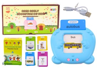 Tablet Do Kart Edukacja Nauka Języka Polski Angielski 224 Słowa Niebieski LEAN TOYS