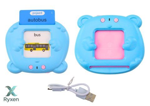 Tablet Do Kart Edukacja Nauka Języka Polski Angielski 224 Słowa Niebieski LEAN TOYS