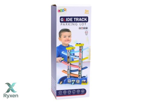 Tor Zjeżdżalnia Dla Kolorowych Autek 6 Samochodzików LEAN TOYS
