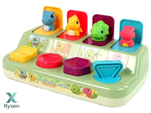 Zabawka Zręcznościowa Pop-up dla Malucha Zwierzątka Dinozaury LEAN TOYS