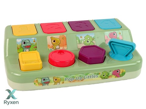 Zabawka Zręcznościowa Pop-up dla Malucha Zwierzątka Dinozaury LEAN TOYS