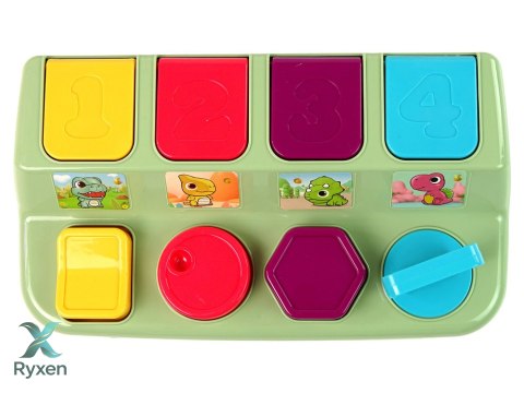 Zabawka Zręcznościowa Pop-up dla Malucha Zwierzątka Dinozaury LEAN TOYS