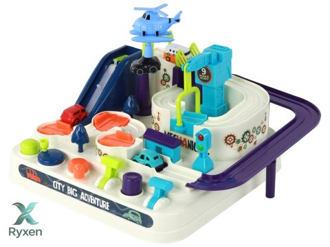 Zestaw Interaktywny Tor Przeszkód Dla Samochodzików Kolorowy LEAN TOYS