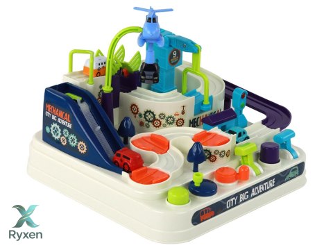 Zestaw Interaktywny Tor Przeszkód Dla Samochodzików Kolorowy LEAN TOYS