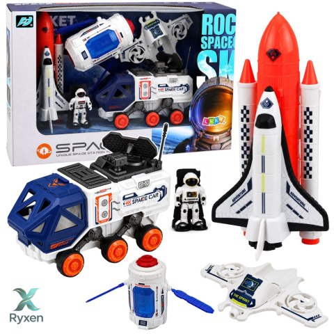Zestaw Kosmiczny Rakieta Wahadłowiec Dron Astronauta Satelita Pojazd LEAN TOYS
