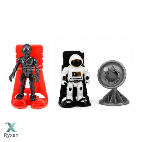 Zestaw Kosmiczny Statek Ufo Rakieta Wahadłowiec Kosmita Kosmonauta Antena LEAN TOYS