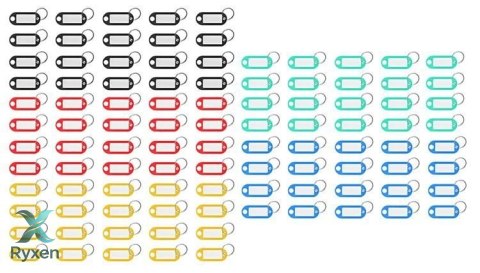 Zestaw brelok/identyfikatory do kluczy 100 szt MALATEC