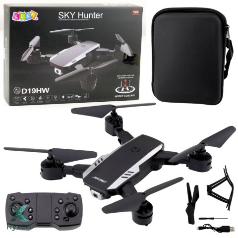 Dron Sky Hunter D19HW Kamera FVP Wi-Fi Pilot Z Uchwytem Na Telefon Etui LEAN TOYS