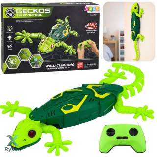 Gekon Zdalnie Sterowany RC Jaszczurka Chodzi Po Ścianie 360° Zielona LEAN TOYS