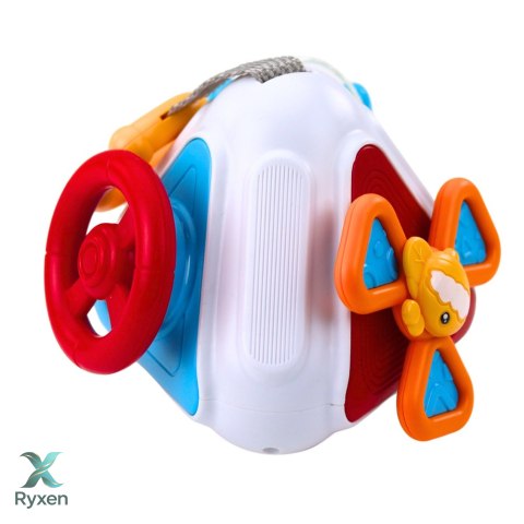 Kostka Edukacyjna Manipulacyjna Sensoryczna Dla Malucha Kolorowa 5w1 LEAN TOYS