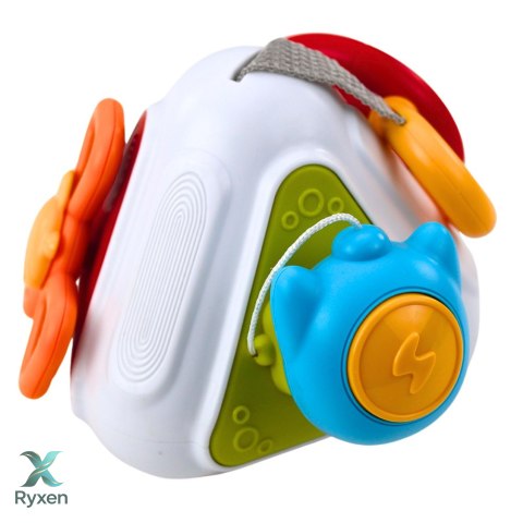 Kostka Edukacyjna Manipulacyjna Sensoryczna Dla Malucha Kolorowa 5w1 LEAN TOYS