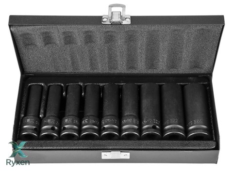 Nasadki udarowe 1/2", E10-E24, zestaw 9 szt., CrMo NEO TOOLS