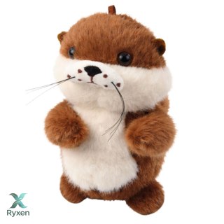 Pluszowa Wydra z Kręcącym Ogonkiem Dźwięki Piszczenia Brelok 12,5 cm LEAN TOYS