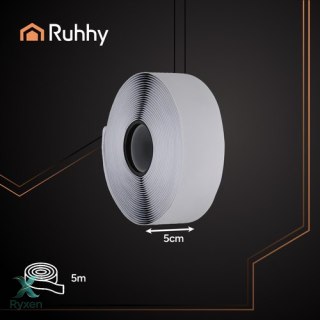 Taśma-rzep samoprzylepny 5mx5cm czarny Ruhhy 25806 RUHHY