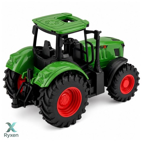 Traktor Rolniczy Farmerski Gospodarski Gumowe Koła Zielony 1:24 LEAN TOYS