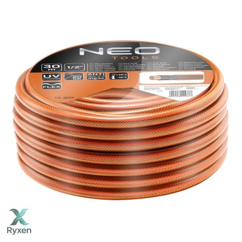 Wąż ogrodowy 1/2" x 30 m, 4-warstwowy NEO ECONOMIC NEO TOOLS