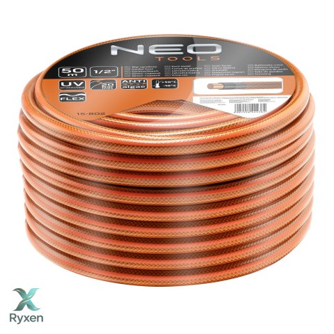 Wąż ogrodowy 1/2" x 50 m, 4-warstwowy NEO ECONOMIC NEO TOOLS