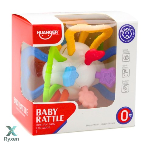 Zabawka Sensoryczna Obrotowa Dla Niemowląt Gryzak Kolorowa LEAN TOYS
