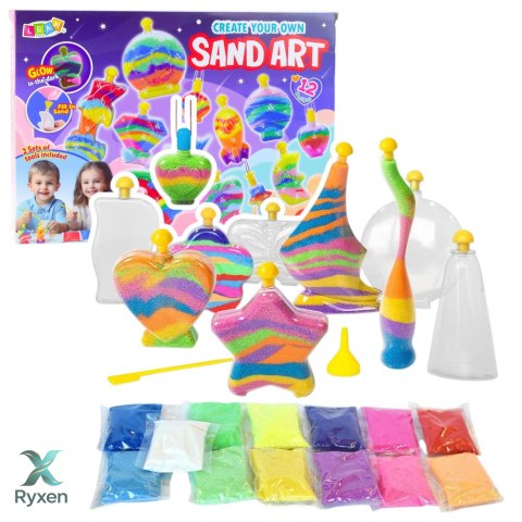 Zestaw Kreatywny Magiczny Piasek DIY Piaskowe Ozdoby Świecący Piasek LEAN TOYS