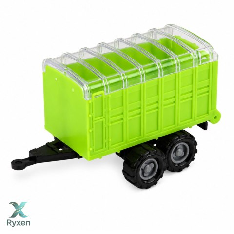 Zestaw Pojazdów Rolniczych Traktor Sieczkarnia Przyczepy 1:68 4 szt. LEAN TOYS