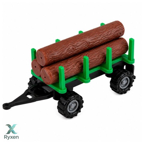Zestaw Pojazdy Rolnicze Traktor Sieczkarnia Przyczepa Do Drewna 1:68 4 szt. LEAN TOYS