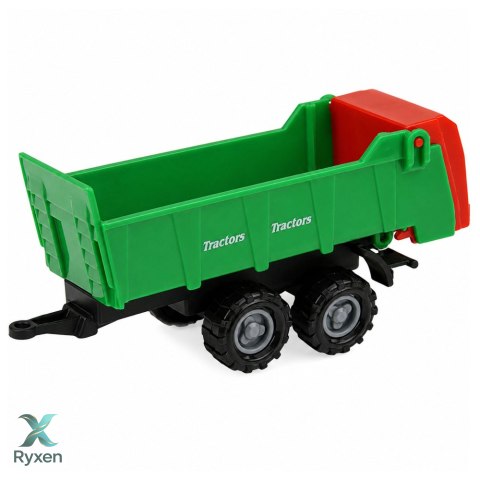 Zestaw Pojazdy Rolnicze Traktor Sieczkarnia Przyczepy Transport 1:68 4 szt. LEAN TOYS