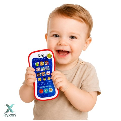 Interaktywny Telefon Edukacyjna Dla Malucha Odgłosy Zwierząt Światła LEAN TOYS