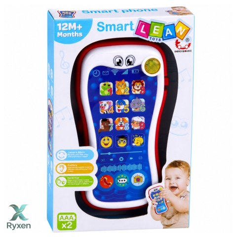Interaktywny Telefon Edukacyjna Dla Malucha Odgłosy Zwierząt Światła LEAN TOYS